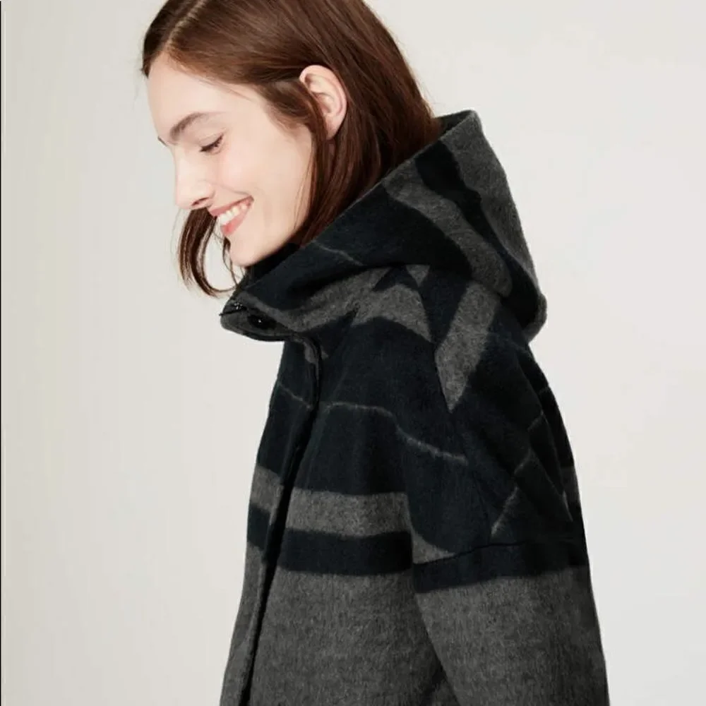 Loft Striped Long Coat - Picture 3 of 3